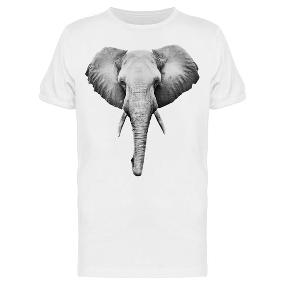 Elephant Head Light Colored Tee Men's -Image by Shutterstock