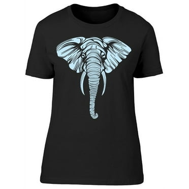 Elephant Head Line Art T-Shirt Women -Image by Shutterstock, Female 3X-Large