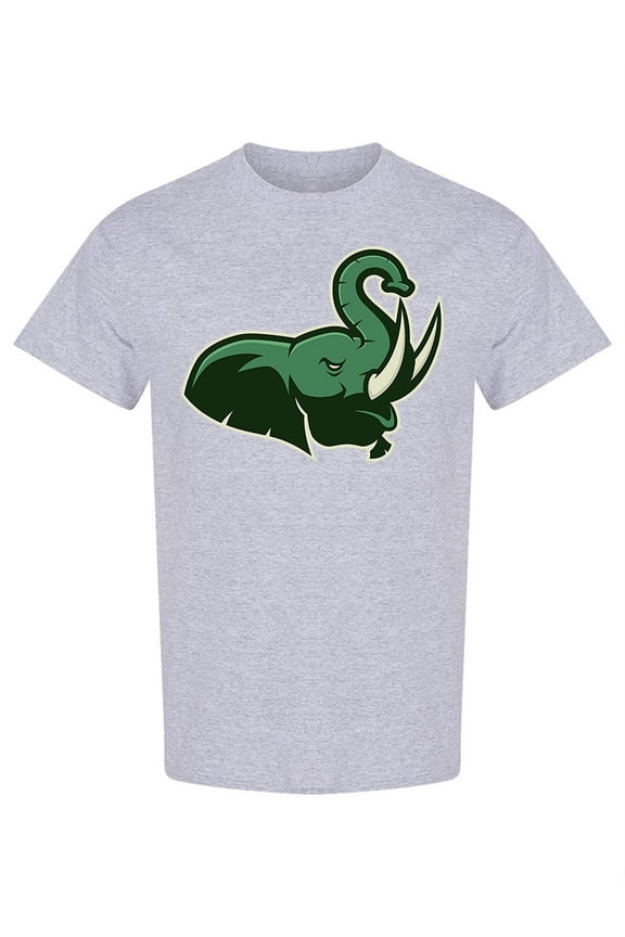 Elephant Head Mascot Logo Design T-Shirt Men -Image by Shutterstock, Male Medium