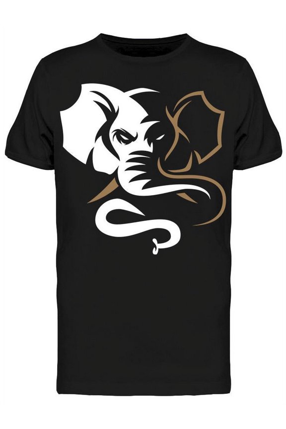 Elephant Head Modern Art T-Shirt Men -Image by Shutterstock, Male Small