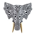 thumbnail image 1 of Elephant Head Sculpture Wall Mount Decor Resin Material for Modern Living Room Bedroom Home Art, 1 of 9