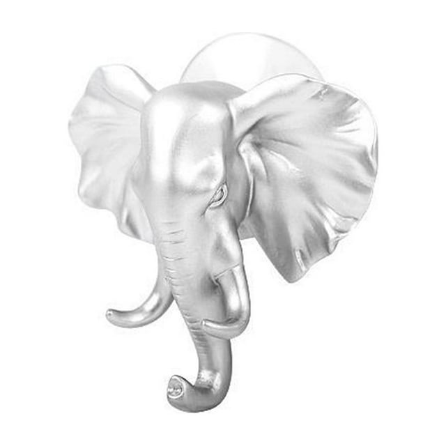 Elephant Head Self Wall Door Hook Hanger Bag Cup Hangers Wall Mount
