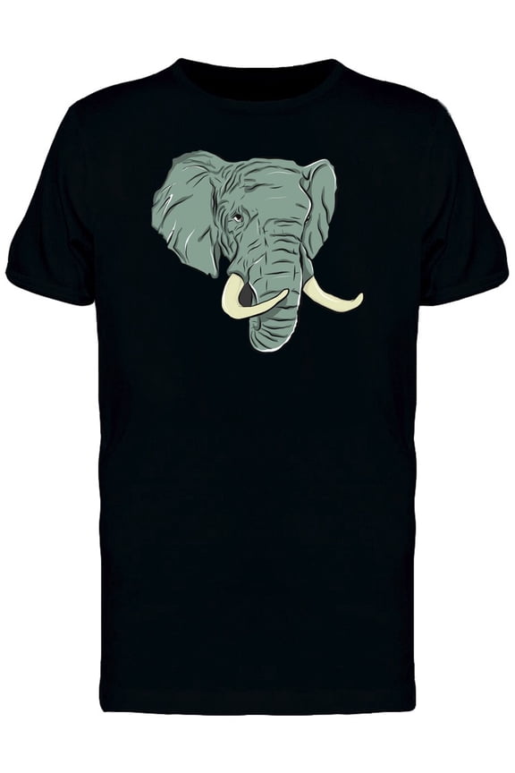 Elephant Head T-Shirt Men -Image by Shutterstock, Male Large