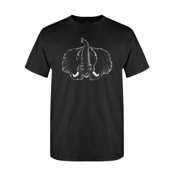 Elephant Head T-Shirt Men -Image by Shutterstock, Male Large
