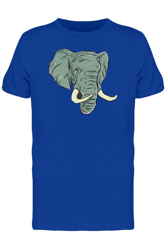 Elephant Head T-Shirt Men -Image by Shutterstock, Male Medium