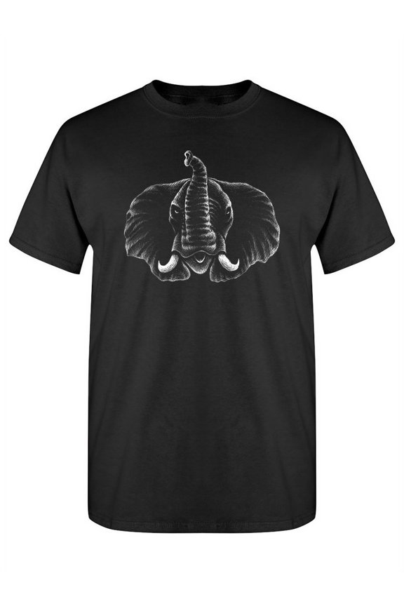 Elephant Head  T-Shirt Men -Image by Shutterstock, Male Medium