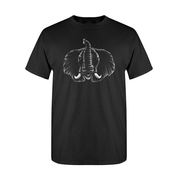 Elephant Head  T-Shirt Men -Image by Shutterstock, Male Small
