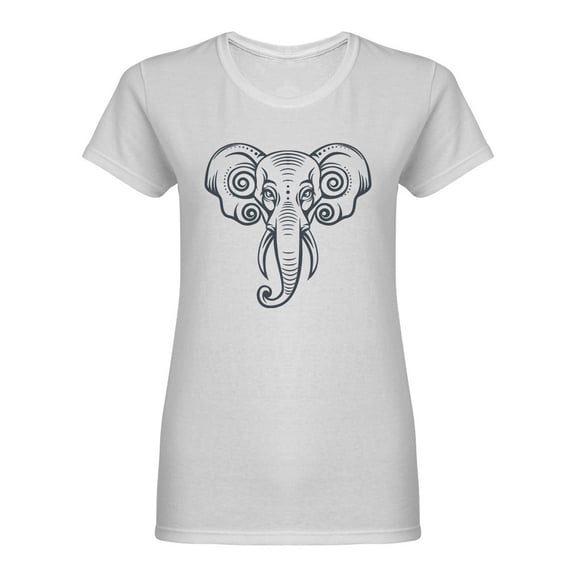 Elephant Head Wildlife Shaped T-Shirt Women -Image by Shutterstock, Female x-Large