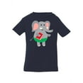 thumbnail image 1 of Elephant Holding A Book T-Shirt Infant -Image by Shutterstock,  12 Months, 1 of 4