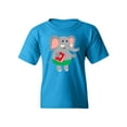 thumbnail image 1 of Elephant Holding A Book T-Shirt Juniors -Image by Shutterstock,  Small, 1 of 4