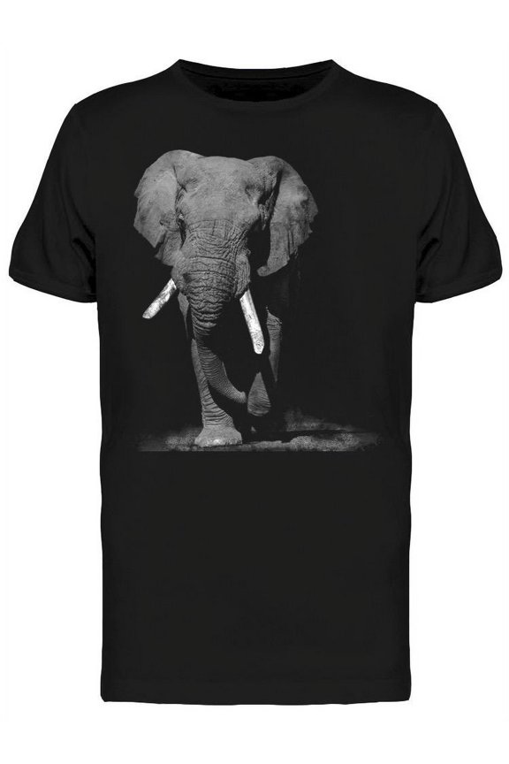 Elephant In Black And White T-Shirt Men -Image by Shutterstock, Male XX-Large