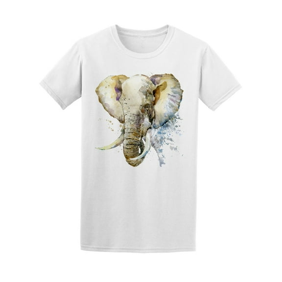 Elephant In Brush Style T-Shirt Men -Image by Shutterstock, Male Medium