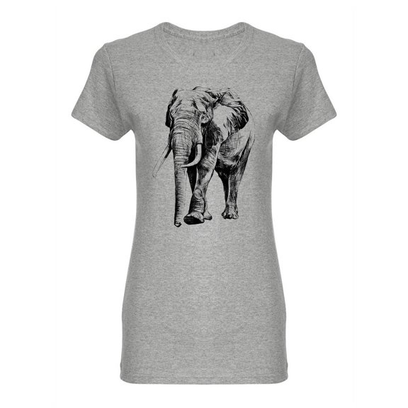 Elephant In Full Growth Shaped Tee Women's -Image by Shutterstock