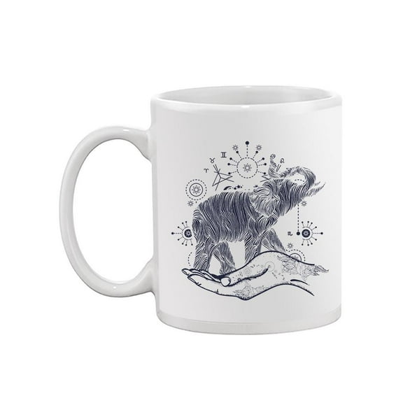 Elephant In Hand Mug  -Image by Shutterstock,