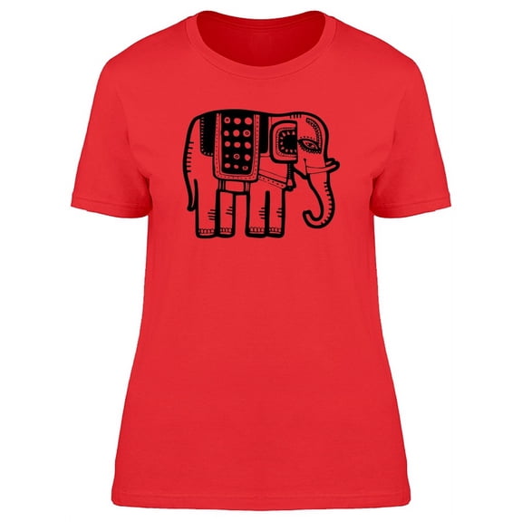 Elephant In Old Painting Style T-Shirt Women -Image by Shutterstock, Female Medium