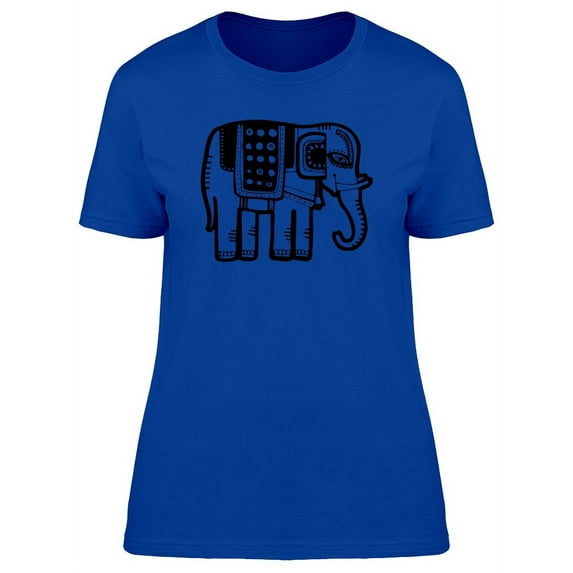 Elephant In Old Painting Style T-Shirt Women -Image by Shutterstock, Female XX-Large