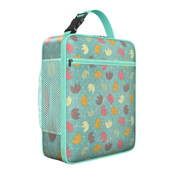 Elephant Insulated Lunch Bag Box Women Reusable Lunch Bag Water-Resistant Lunch Box Containers Picnic Travel