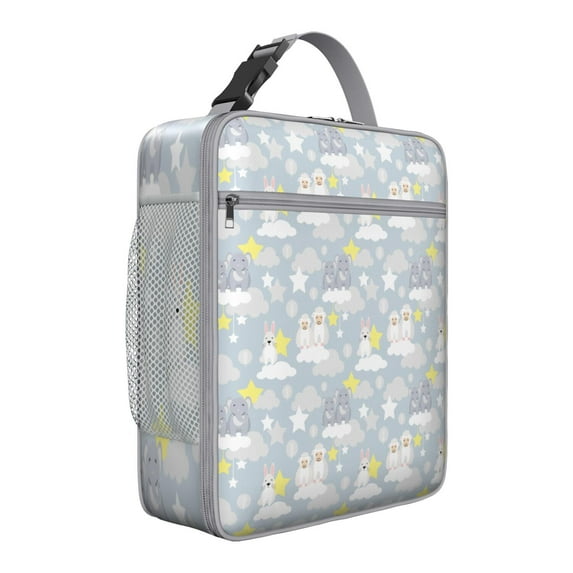 Elephant Insulated Lunch Box Teen Reusable Lunch Tote Bag with Detachable Handle Lunch Tote Portable Bag Picnic Beach