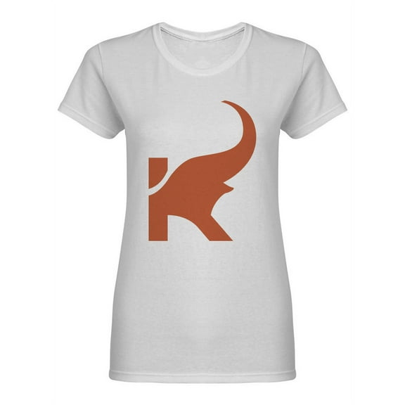 Elephant K Shape Shaped T-Shirt Women -Image by Shutterstock, Female XX-Large