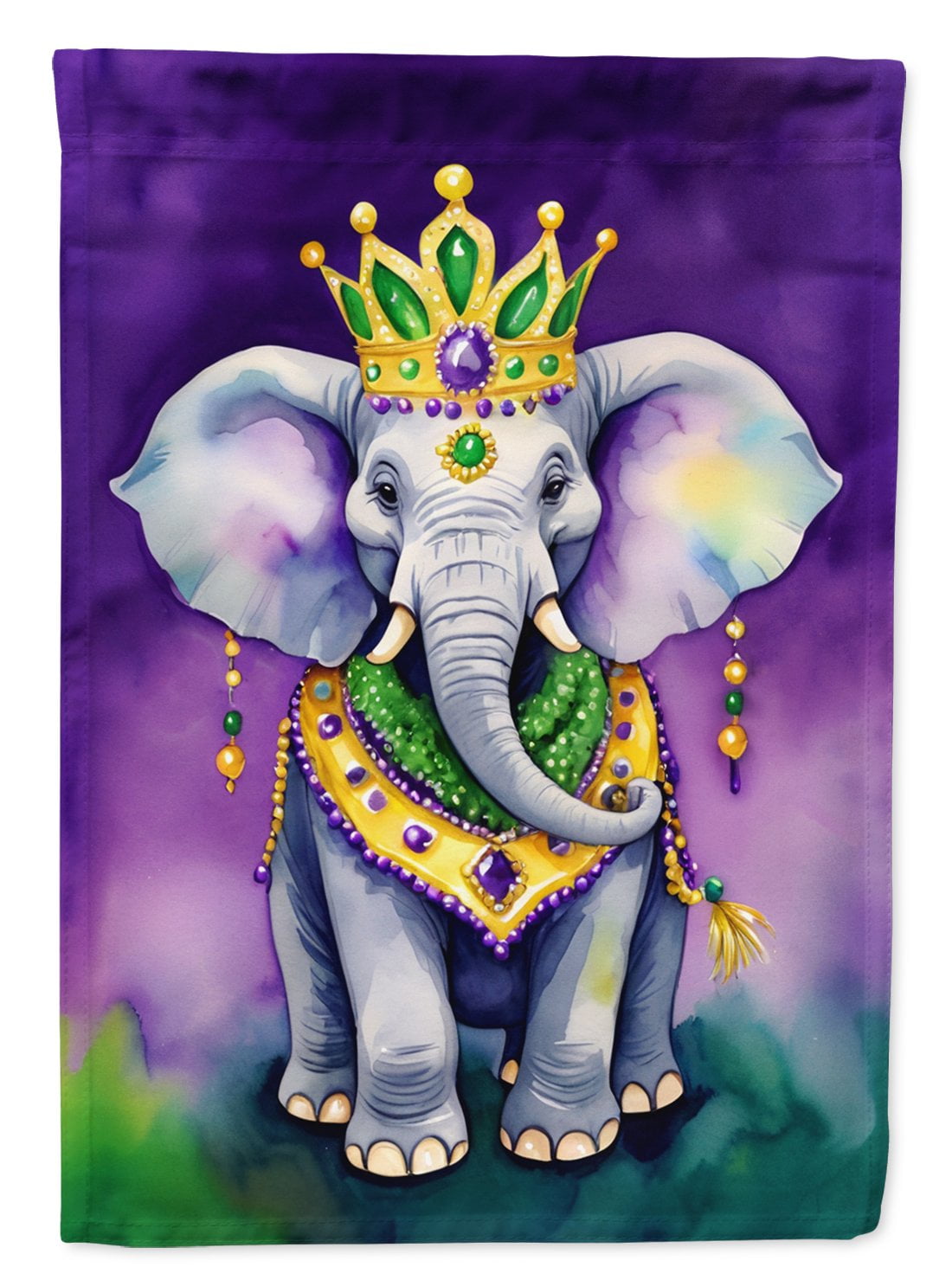 Elephant King of Mardi Gras House Flag 28 in x 40 in