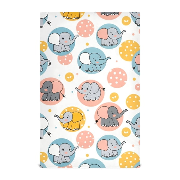 Elephant Kitchen Towels Waffle Weave Decorative Tea Towels Multi Use Dishcloths 28x18in