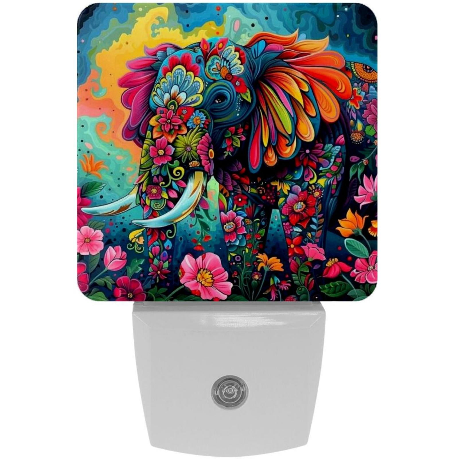 Elephant LED Square Night Lights Bedside Lighting Solution for a