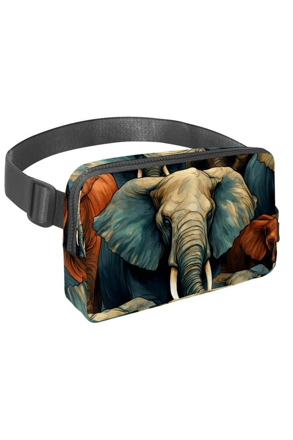 Elephant Lightweight Adjustable Fanny Bag with Extension Strap, Unisex Waist Belt Bag
