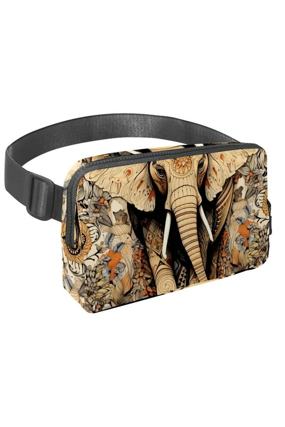 Elephant Lightweight Adjustable Waist Pack with Extension Strap - Unisex Cross Body Bag, Belt Bag