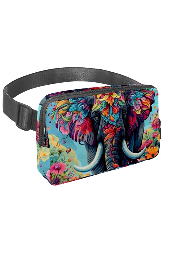 Elephant Lightweight Adjustable Waist Pack with Extension Strap - Unisex Sling Bag/Waist Bag