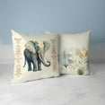 thumbnail image 1 of Elephant Lines Throw Pillow in Gray 18 x 18, 1 of 5