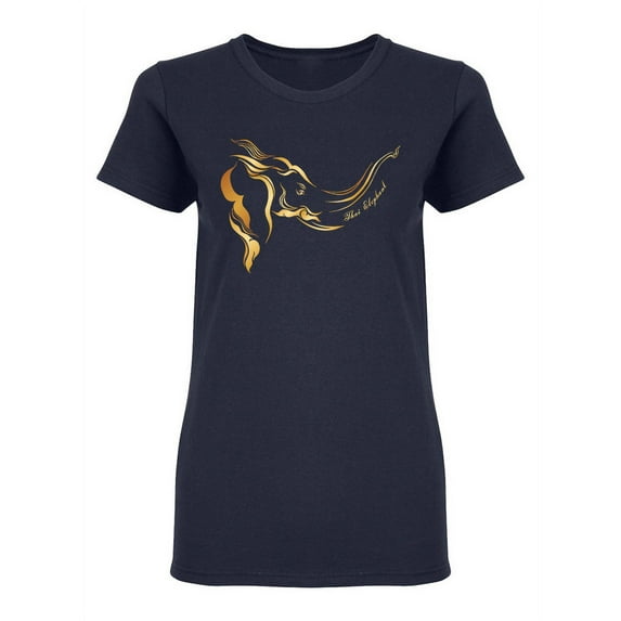 Elephant Logo Design Shaped T-Shirt Women -Image by Shutterstock, Female Small