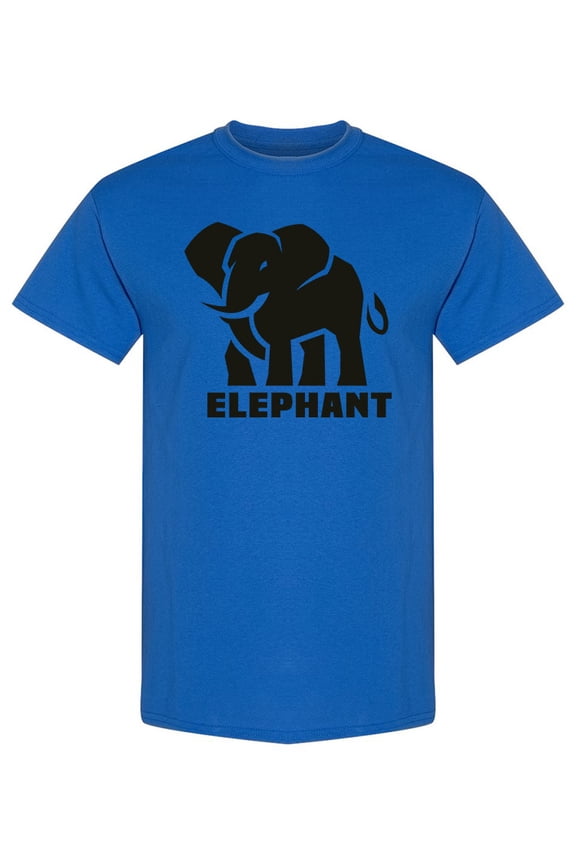 Elephant Logo Graphic T-Shirt Men -Image by Shutterstock, Male Large