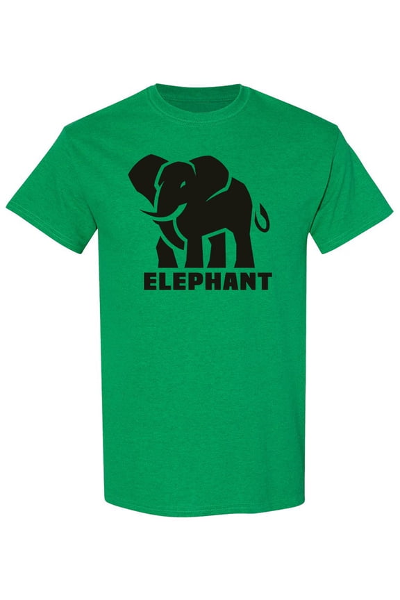 Elephant Logo Graphic T-Shirt Men -Image by Shutterstock, Male Large