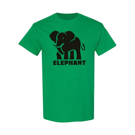 Elephant Logo Graphic T-Shirt Men -Image by Shutterstock, Male Medium
