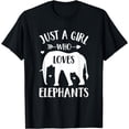 thumbnail image 1 of Elephant Lover Gift Just A Girl Who Loves Elephants T-Shirt, 1 of 3