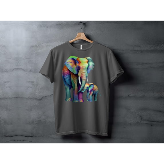 Elephant Lover T-Shirt, Elephant T-Shirt, Animal Lover Tee, Wildlife Shirt, Animal T-Shirt, Elephant Shirt Colorful Elephant Tshirt Gift