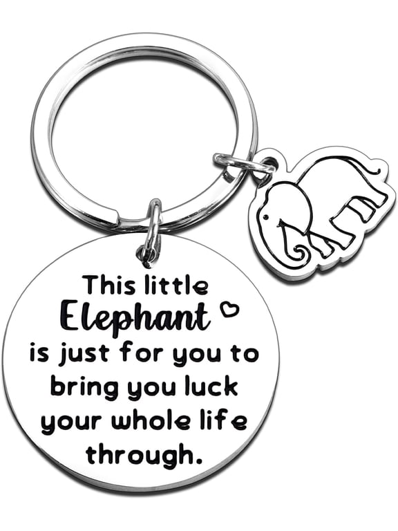 Elephant Lovers Gifts for Women, Good Luck Charms Gifts for Son Daughter Christmas Stocking Stuffers for Adults Women Men Bf Gf, White Elephant Gifts for Adults Useful, Cute Keychain Elephant Decor