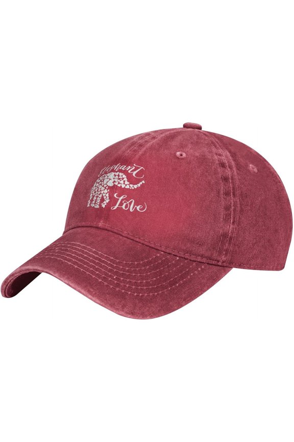 Elephant Lovers -You are My Sunshine Slogan Cowboy Hats Unisex Adjustable Baseball Caps Red