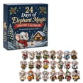 thumbnail image 1 of Elephant Magic Christmas Advent Calendar with 24 Days Christmas Countdown Mystery 2D Acrylic Pendants Collectible Mystery Gift Set for Holiday Joy, 1 of 7