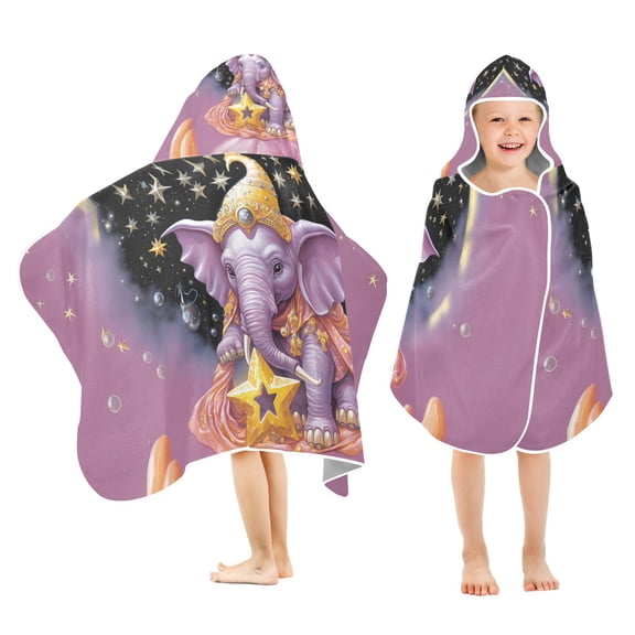 Elephant Magic Stars Kid Bath Towels Bath Beach Towel Super Soft and Absorbent for Kid Girl Boy Babie Toddler Infant