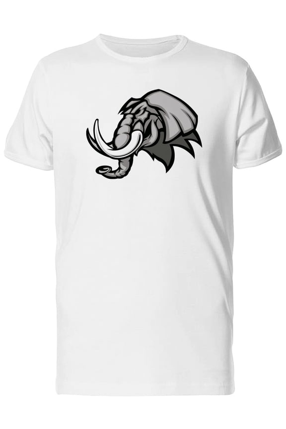 Elephant Mascot Head Cartoon T-Shirt Men -Image by Shutterstock, Male Medium
