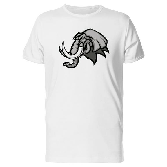 Elephant Mascot Head Cartoon T-Shirt Men -Image by Shutterstock, Male Small