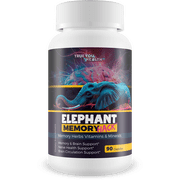 Elephant Memory Hack - Our Best Brain Supplement for Mental Alertness, Memory, Focus, Concentration - Daily Brain Booster Supplement - Focus Iq Memo Boost Mental Clarity and Focus Supplements