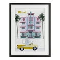 thumbnail image 1 of Elephant & Miami Hotel Black Framed Print Under Glass, design by Carla Daly, 1 of 10