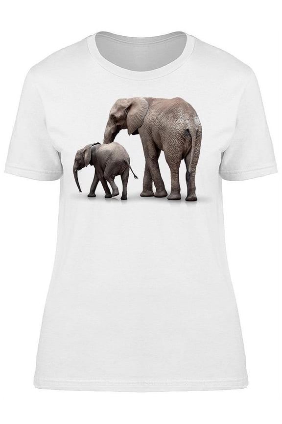 Elephant Mom Calf T-Shirt Women -Image by Shutterstock, Female x-Large