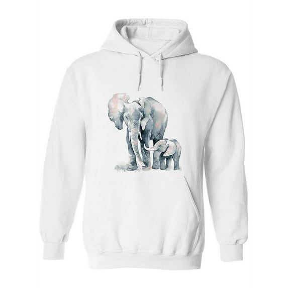 Elephant Mother And Baby Hoodie Women -SPIdeals Designs, Female XX-Large