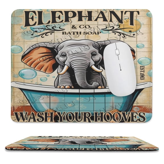 Elephant Mouse pad Personalized Computer Mouse pad Office Decoration Accessories Gift Non-Slip Rubber Mouse pad for Laptop 10"x12"