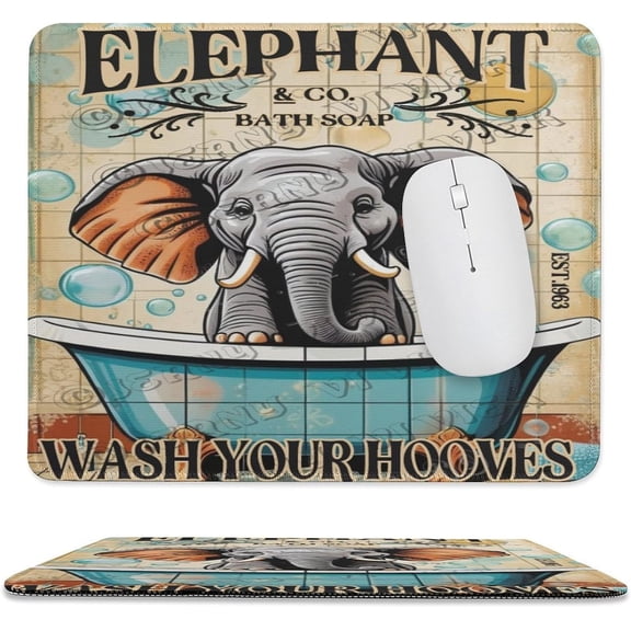 Elephant Mouse pad Personalized Computer Mouse pad Office Decoration Accessories Gift Non-Slip Rubber Mouse pad for Laptop 10"x12"