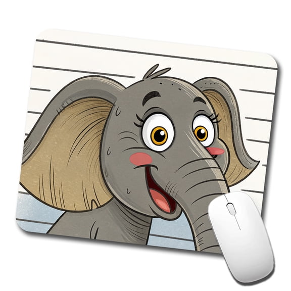 Elephant Mug Shot Mouse Pad Low Profile Gaming Mat