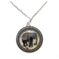 thumbnail image 1 of Elephant Necklace for Women - Vintage Safari Pendant - Unique Jewelry - Silver Tone Setting, 1 of 7
